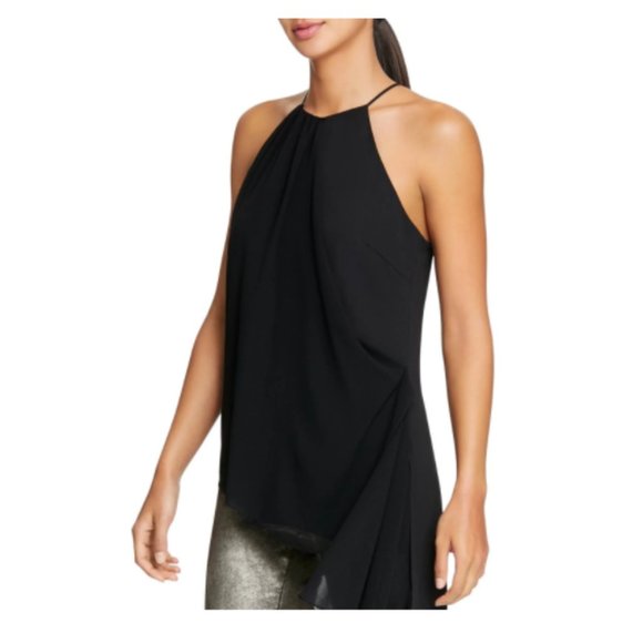 HALSTON DRAPE TANK BLOUSE - Picture 3 of 5